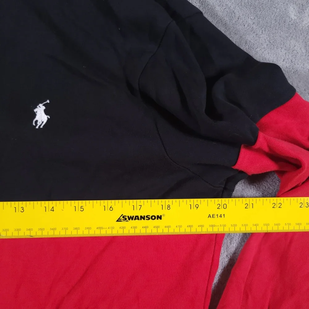 Polo Ralph Lauren Track Jacket Mens Small Red Black Performance Colorblock‎ Zip